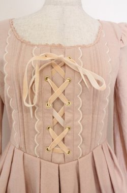 画像2: LIZ LISA / カットングレースウールワンピース 0 ピンクベージュ O-26-02-24-1052-LO-OP-YM-OS