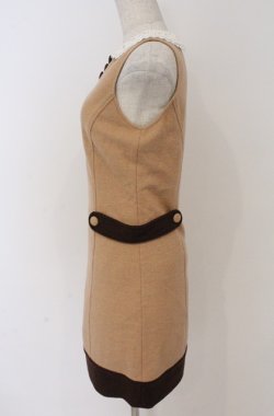 画像3: LIZ LISA / ノースリーブウールレース襟ワンピース F ライトブラウン O-26-02-24-1054-LO-OP-YM-OS