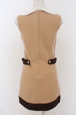 画像4: LIZ LISA / ノースリーブウールレース襟ワンピース F ライトブラウン O-26-02-24-1054-LO-OP-YM-OS