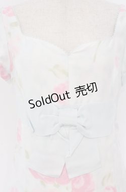 画像2: JESUS DIAMANTE / コアクマワンピース 42 ヒョウ薔薇柄サックス O-26-02-24-1056-JE-OP-OW-OS