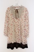 axes femme / 花柄シフォンワンピース M キナリ O-26-02-24-1006-AX-OP-OW-OS
