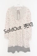 axes femme / 花柄シフォンワンピース M キナリ O-26-02-24-1006-AX-OP-OW-OS