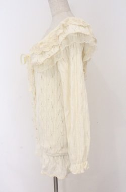 画像4: LIZ LISA / 鍵編みニットトップス 0 アイボリー O-26-02-24-1057-LO-TO-YM-OS