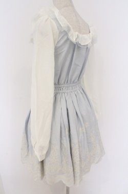 画像4: LIZ LISA / レース装飾切り替えワンピース O サックスｘシロ O-26-02-24-1059-LO-OP-YM-OS