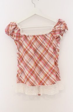 画像3: LIZ LISA / タータンチェックブラウス  ピンク O-26-02-24-1062-LO-BL-YM-OS
