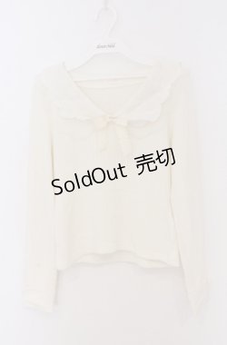 画像1: LIZ LISA / スカラップレース襟テレコニットソー F アイボロー O-26-02-24-1064-LO-TO-YM-OS