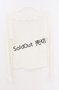 画像3: LIZ LISA / スカラップレース襟テレコニットソー F アイボロー O-26-02-24-1064-LO-TO-YM-OS