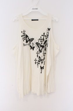 画像1: PEACE NOW / バタフライptオフショルカットソー M ホワイト O-26-02-24-1007-PU-TO-OW-OS