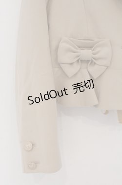 画像2: LIZ LISA / リボン付きショートジャケット 0 ベージュ O-26-02-24-1069-LO-JA-YM-OS