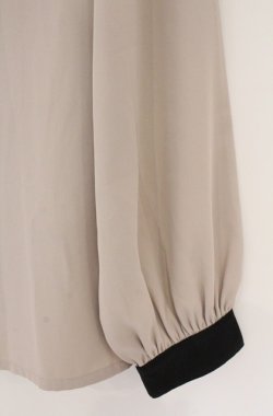 画像3: Rojita / ロゴリボンブラウス  ベージュ×クロ O-26-02-24-1001-LO-OP-IG-OS