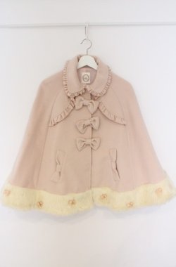 画像1: Ank Rouge / リボンポンチョコート M ピンク O-26-02-24-1008-CA-CO-OW-OS