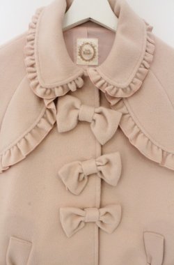 画像2: Ank Rouge / リボンポンチョコート M ピンク O-26-02-24-1008-CA-CO-OW-OS