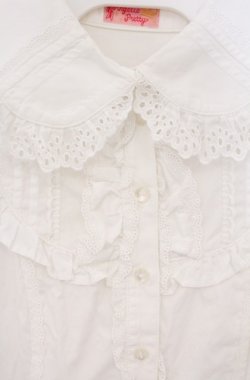 画像2: Angelic Pretty / クラシックブラウス【旧タグ】  シロ×シロ O-26-02-24-1013-AP-BL-IG-OS