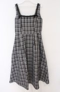 m petit by misako / リボンチェックジャンパースカート M グレー×クロ O-26-02-24-1014-LO-OP-IG-OS