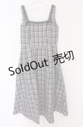m petit by misako / リボンチェックジャンパースカート M グレー×クロ O-26-02-24-1014-LO-OP-IG-OS