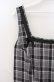 画像2: m petit by misako / リボンチェックジャンパースカート M グレー×クロ O-26-02-24-1014-LO-OP-IG-OS (2)