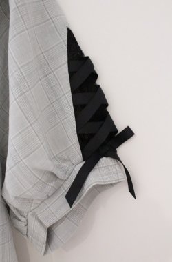 画像3: LIZ LISA / リボン衿ブラウス  グレー O-26-02-24-1002-LO-BL-IG-OS