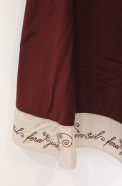 画像2: axes femme POETIQUE / 裾刺繍ワンピース M ワイン×ベージュ O-26-02-24-1019-AX-OP-IG-OS