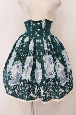 画像1: ALICE and the PIRATES / 氷の女王と白の魔法柄スカート  グリーン O-26-02-24-059-PA-SK-OW-OS