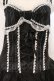 画像2: FRILL / ラビットカトラリー刺繍キャミワンピース  ブラック O-26-02-24-061-HN-OP-OW-OS (2)