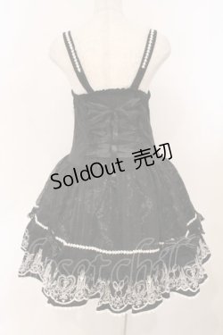 画像5: FRILL / ラビットカトラリー刺繍キャミワンピース  ブラック O-26-02-24-061-HN-OP-OW-OS