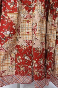 画像3: PINK HOUSE / ローズ&チェックパッチワークワンピース【お直しあり】  アカ O-26-02-24-062-LO-OP-IG-OS