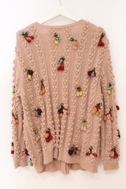 画像4: KANEKO ISAO / フラワーモチーフカーディガン  ピンク系 O-26-02-24-065-EL-TO-IG-OS