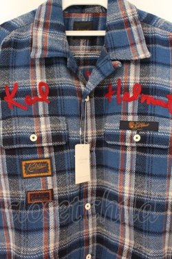 画像2: Karl Helmut / 刺繍ネルシャツ  ブルー O-26-02-24-066-EL-BL-IG-OS