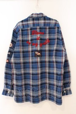 画像4: Karl Helmut / 刺繍ネルシャツ  ブルー O-26-02-24-066-EL-BL-IG-OS