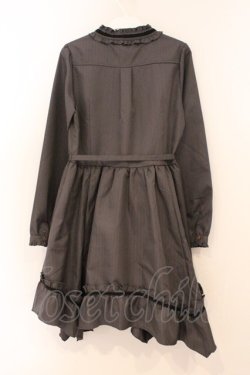 画像3: axes femme / イレヘムストライプシャツワンピース M グレー O-26-02-24-079-AX-OP-IG-OS