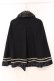 画像4: axes femme / ダブルボタンパイピングケープコート M ネイビー O-26-02-24-083-AX-CO-IG-OS (4)
