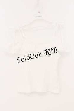 画像1: Secret Honey / カットワークレースフリルノースリーブトップス  シロ O-26-02-24-087-CA-TO-IG-OS