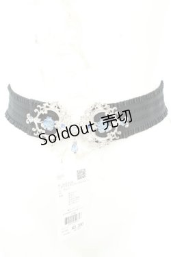 画像1: axes femme / しずく付クラシカルゴムベルト  ブルー O-26-02-24-2046-AX-ZA-OW-OS