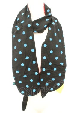 画像1: MINT NeKO / ねこストール  ブラック×レッド O-26-02-24-2052-HN-TO-OW-OS