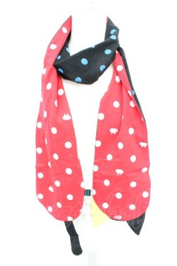 画像2: MINT NeKO / ねこストール  ブラック×レッド O-26-02-24-2052-HN-TO-OW-OS