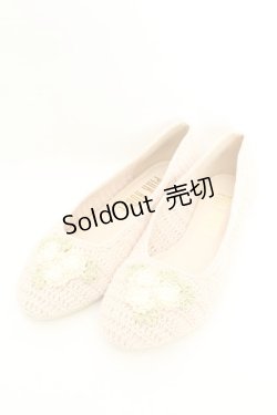 画像1: PINK HOUSE / モチーフつき編みシューズ M ピンク O-26-02-24-2078-LO-SH-IG-OS