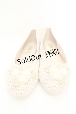 画像2: PINK HOUSE / モチーフつき編みシューズ M ピンク O-26-02-24-2078-LO-SH-IG-OS