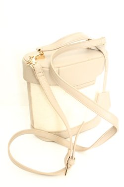 画像2: axes femme / キャンバス×合皮筒形バッグ  ベージュ O-26-02-24-2085-AX-BG-OW-OS