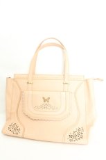 画像1: axes femme / 蝶モチーフ使いA4トートバッグ  ピンク O-26-02-24-2088-AX-BG-OW-ZT346 (1)
