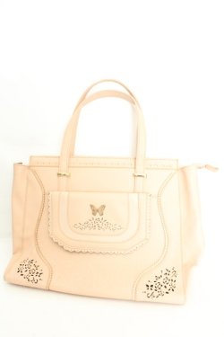 画像1: axes femme / 蝶モチーフ使いA4トートバッグ  ピンク O-26-02-24-2088-AX-BG-OW-OS