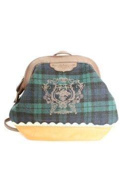 画像1: axes femme / 起毛チェックリュック  グリーン O-26-02-24-2089-AX-BG-OW-OS