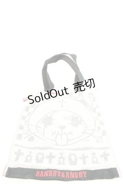 画像2: HANGRY&ANGRY / パールトートバッグ  グレー×レッド O-26-02-24-2097-HN-BG-IG-OS