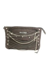 画像1: HIDEROCK Design / カットオフ×レースアップサコッシュ  ブラック O-26-02-24-2100-PU-BG-OW-ZTK015 (1)