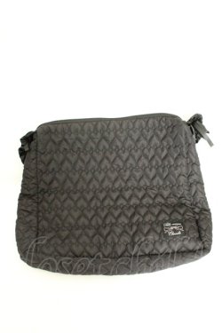 画像1: majoretty / MRハートキルトSD ショルダーバッグ  クロ O-26-02-24-2104-GO-BG-IG-OS