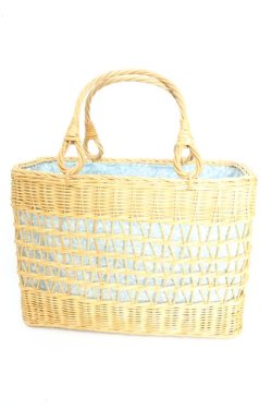 画像1: LOLITA他 / かごバッグ  ナチュラル×サックス O-26-02-24-2105-PU-BG-IG-OS