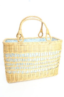 画像2: LOLITA他 / かごバッグ  ナチュラル×サックス O-26-02-24-2105-PU-BG-IG-OS