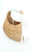 PINK HOUSE / ティアードレースかごバッグ  ナチュラル×シロ O-26-02-24-2107-LO-BG-IG-OS
