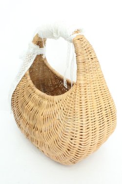 画像2: PINK HOUSE / ティアードレースかごバッグ  ナチュラル×シロ O-26-02-24-2107-LO-BG-IG-OS