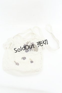 画像1: PINK HOUSE / フラワーモチーフ鍵編みポシェット  シロ O-26-02-24-2117-LO-BG-IG-OS