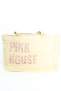 PINK HOUSE / スパンコールビーズトートバッグ  ベージュ×ピンク O-26-02-24-2118-LO-BG-IG-OS